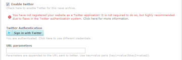 Twitterの認証の完了